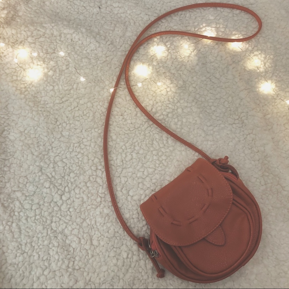 ¡SOLD!*NWOT* Saddle Tan Mini Leather Crossbody Bag